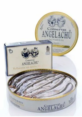 Boite d'anguilles ouverte - Angelachu - Conserves d'anguilles de Santoña - Cantabrie