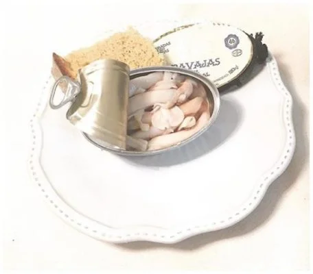 Couteaux au naturel présentation - Conserves de Cambados - Galice Espagne