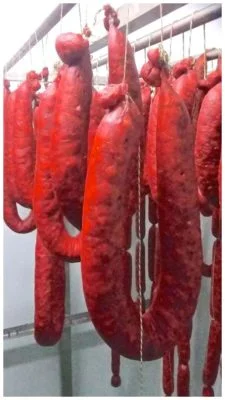 Fumaison des saucisses au chataignes - Casa da Avoa - produits de Galice Espagne