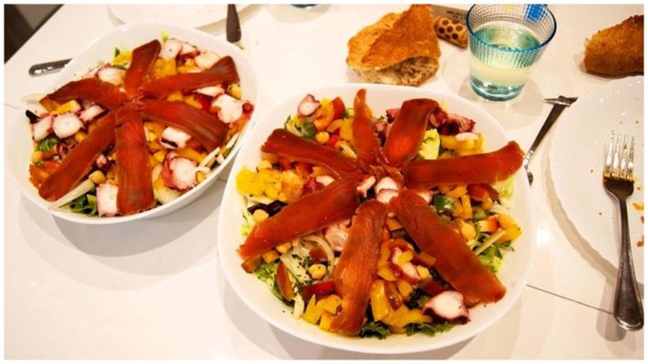 Muxama dans une salade - Pescaria do Algarve