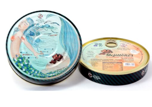 Moules au piment d'Espelette - Conserves Ana Maria - Conserves de la mer de Cantabrie Espagne