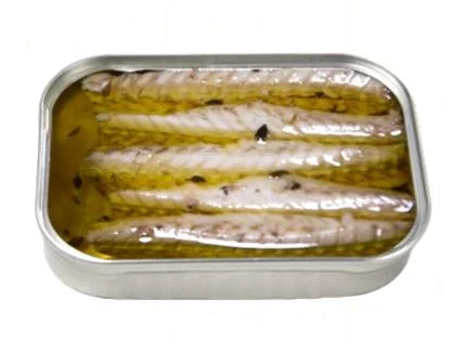 Filets de maquereau à l'huile d'olive extra vierge biologique et au thym citron ouverte - Dama - Conserveri Portugal Norte