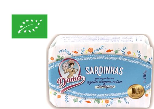 Sardines Millésimées sans arête à l'huile d'olive extra vierge biologique - Dama - Conserverie Portugal Norte