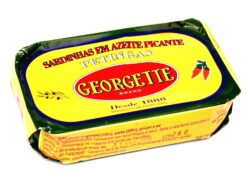 Petites sardines à l'huile d'olive épicée - Georgette - Conserves de sardines du Portugal