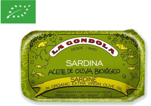 Sardines à l'huile d'olive biologique - La Gondola - Conserves de sardines du Portugal