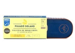 Filets d'anchois boquerons à l'huile d'olive - Pujado Solano - Le Comptoir du Portugal l'épicerie fine portugaise depuis 2012