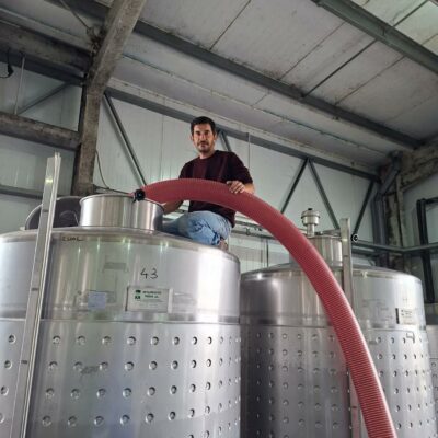 Antonio Madeira à la vinification de ses vins du Dao - Vins du Portugal